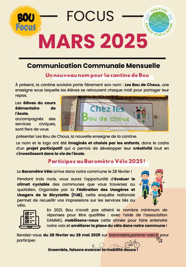 Focus du mois de mars 2025
