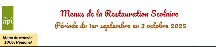 MENUS 01-09 au 03-10-2025