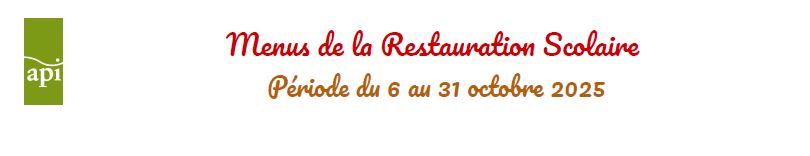MENUS DU 06-10 AU 31-10-2025