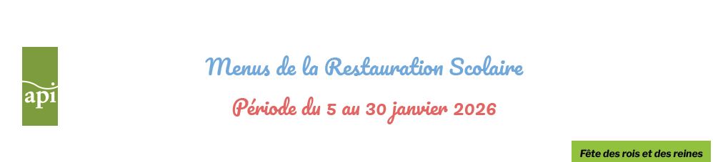 MENUS JANVIER 2026