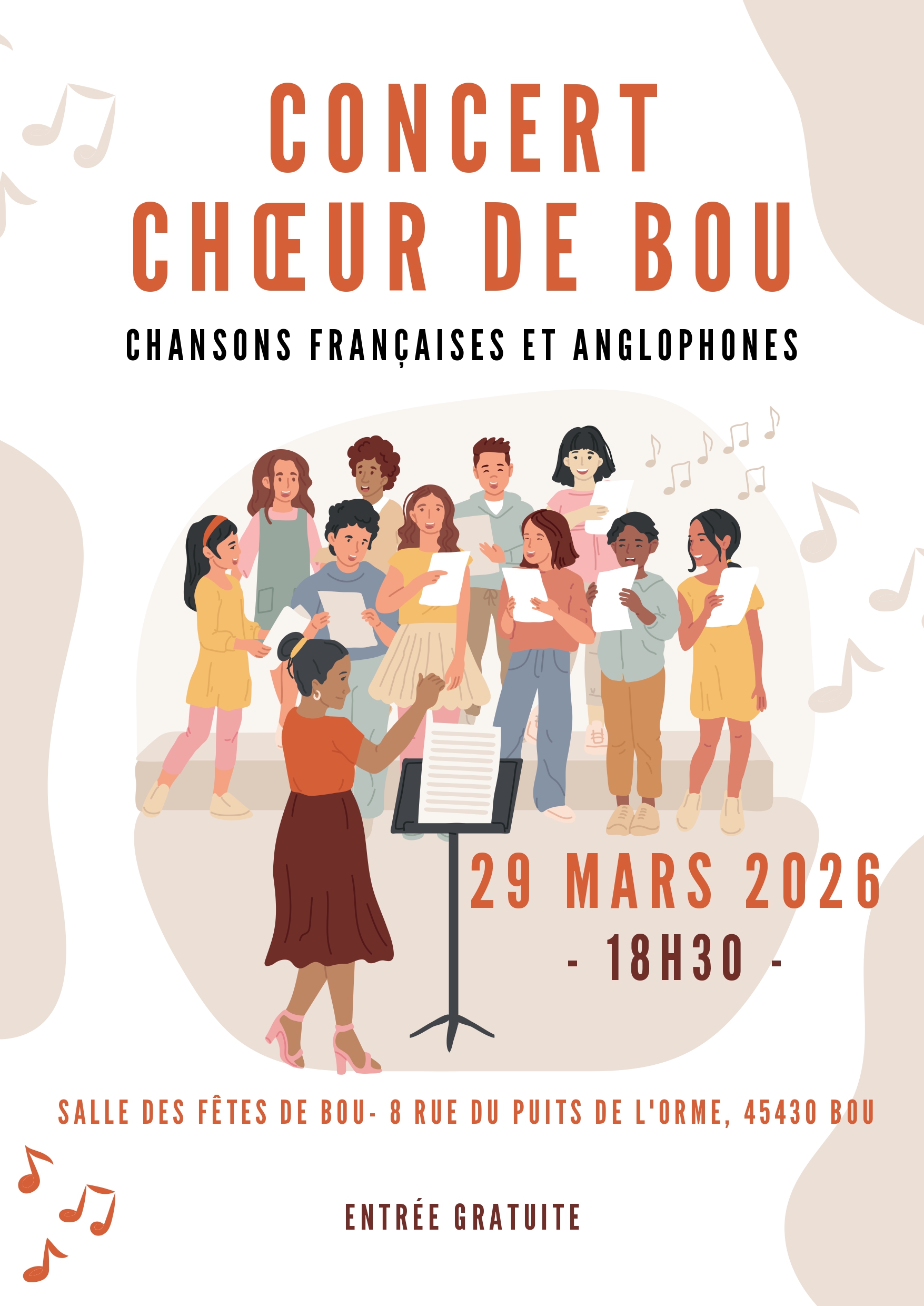 CONCERT CHOEUR DE BOU 29 MARS 2026