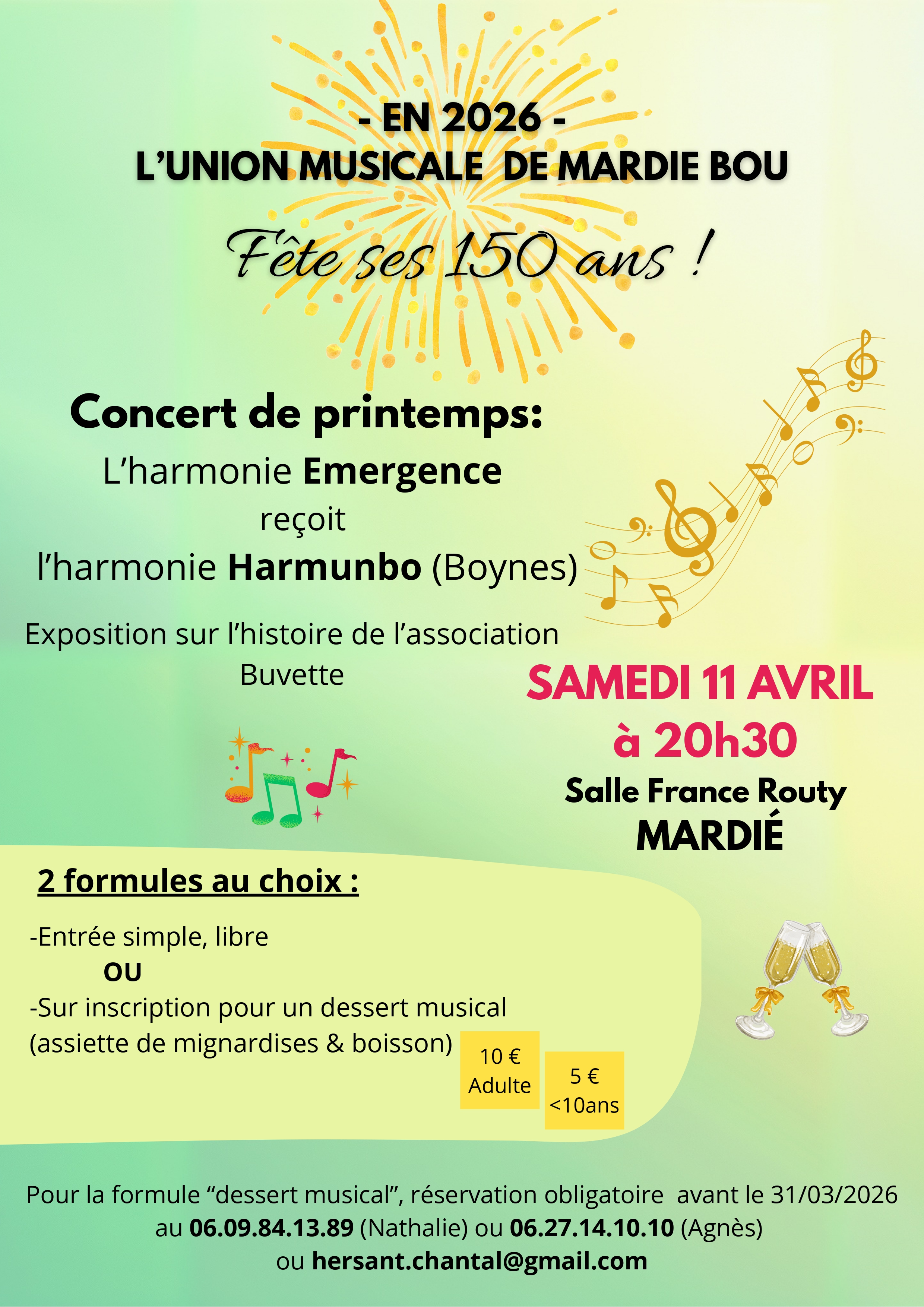 UNION MUSICALE DE MARDIÉ BOU FÊTE SES 150 ANS