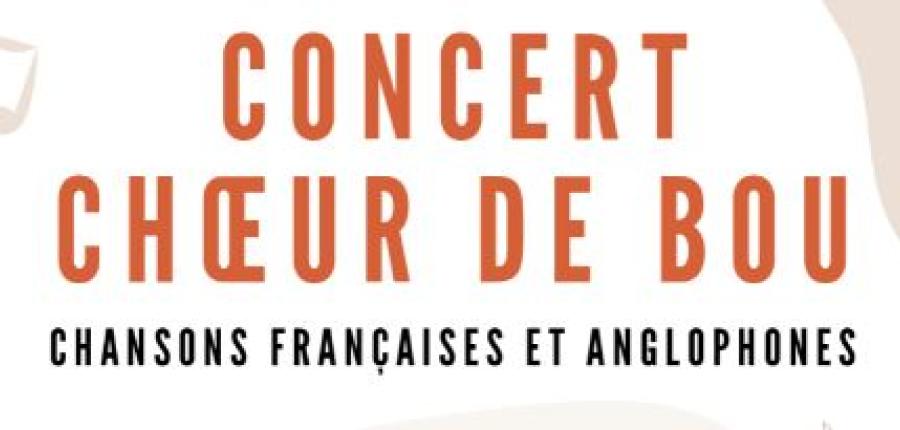 CONCERT CHOEUR DE BOU 29 MARS 2026